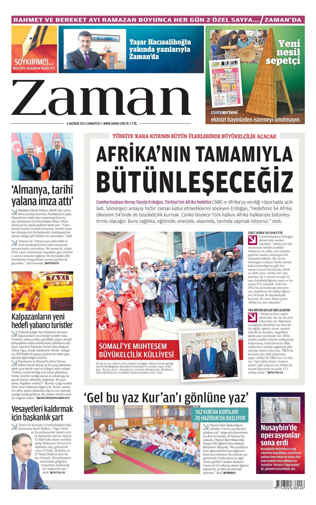 4 Haziran 2016 gazete manşetleri - 23