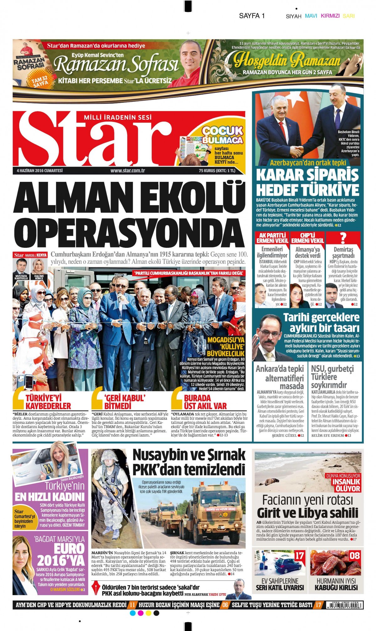 4 Haziran 2016 gazete manşetleri - 17