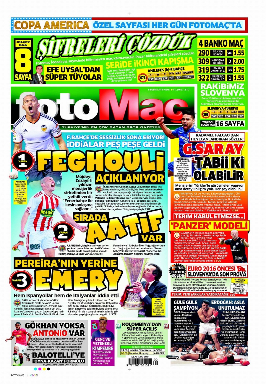 5 Haziran 2016 gazete manşetleri - 544