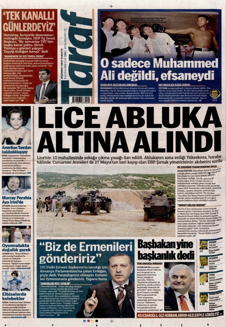 5 Haziran 2016 gazete manşetleri - 806