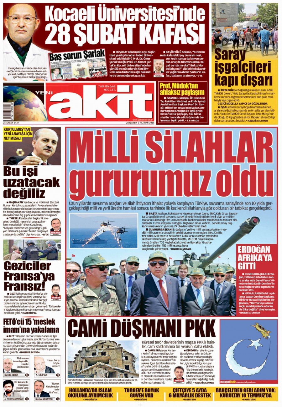 5 Haziran 2016 gazete manşetleri - 566