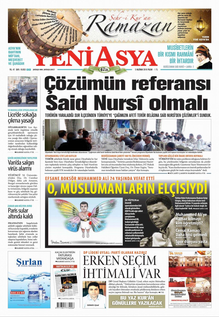 5 Haziran 2016 gazete manşetleri - 913