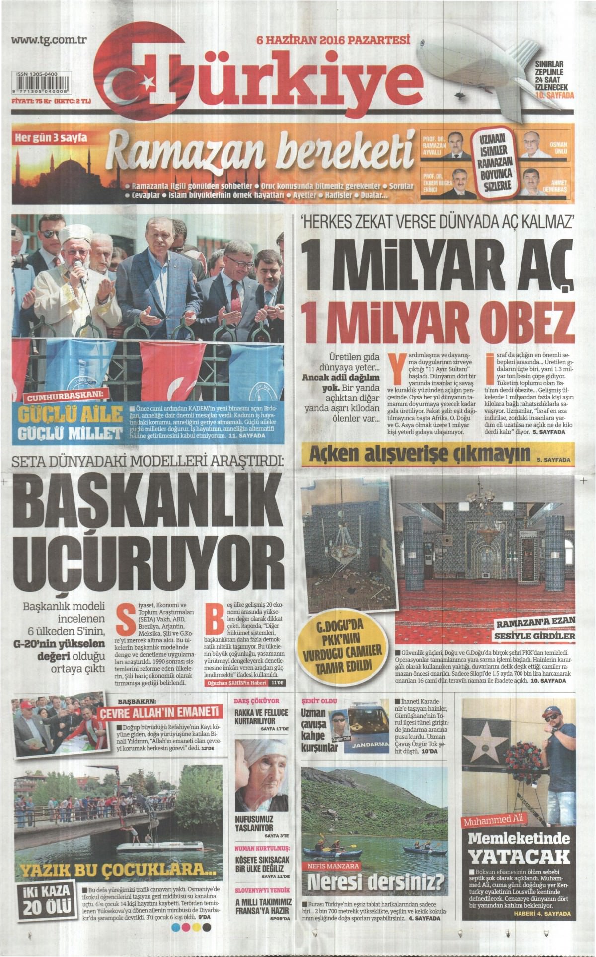 6 Haziran 2016 gazete manşetleri - 8