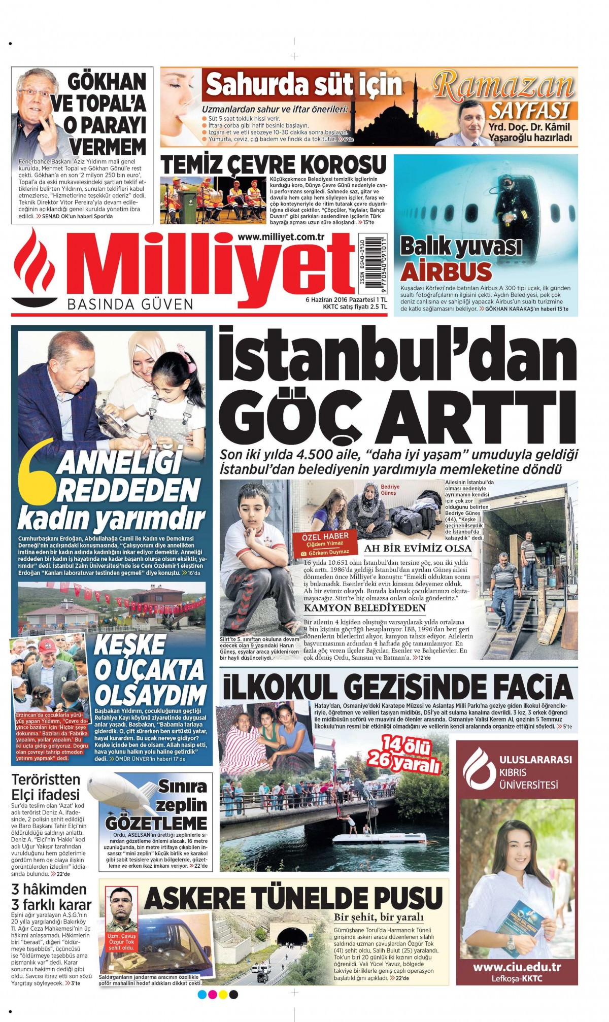 6 Haziran 2016 gazete manşetleri - 20