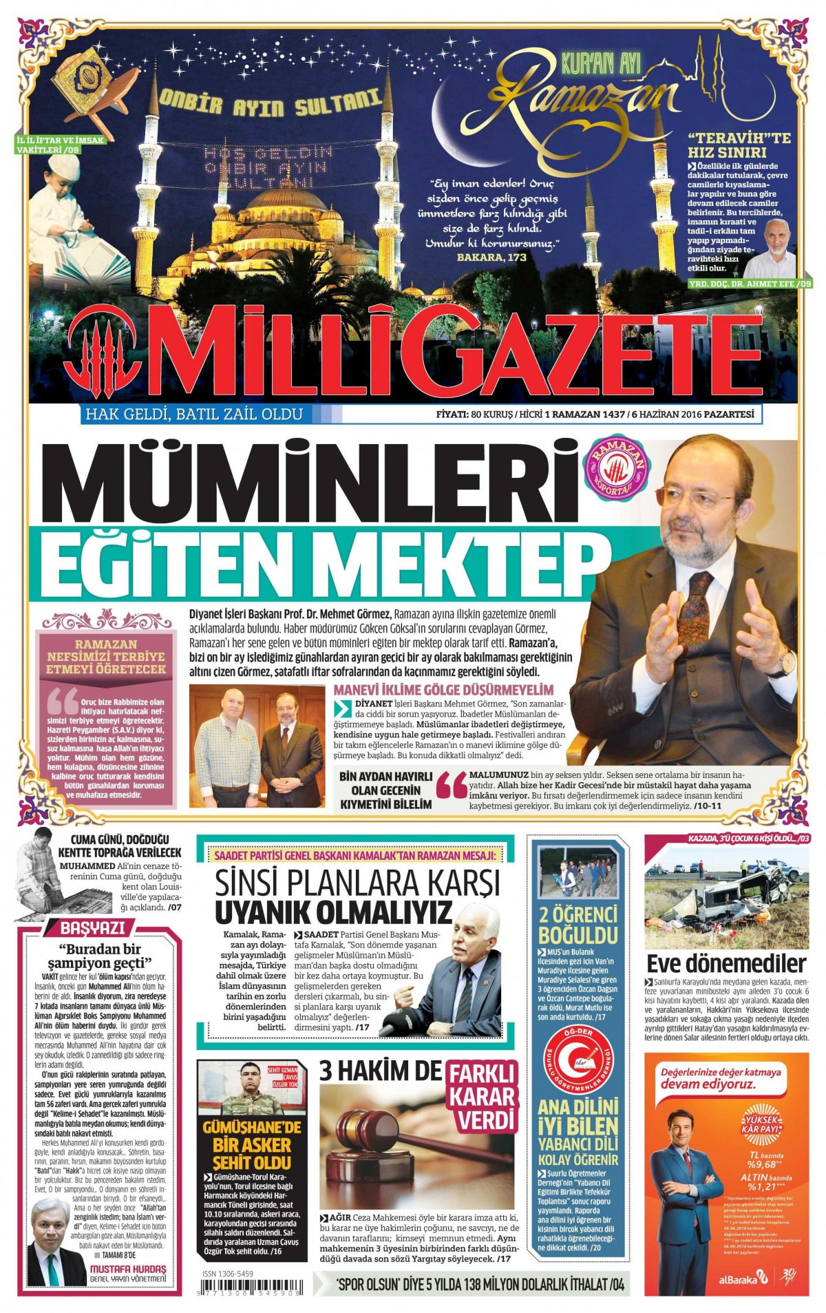 6 Haziran 2016 gazete manşetleri - 10