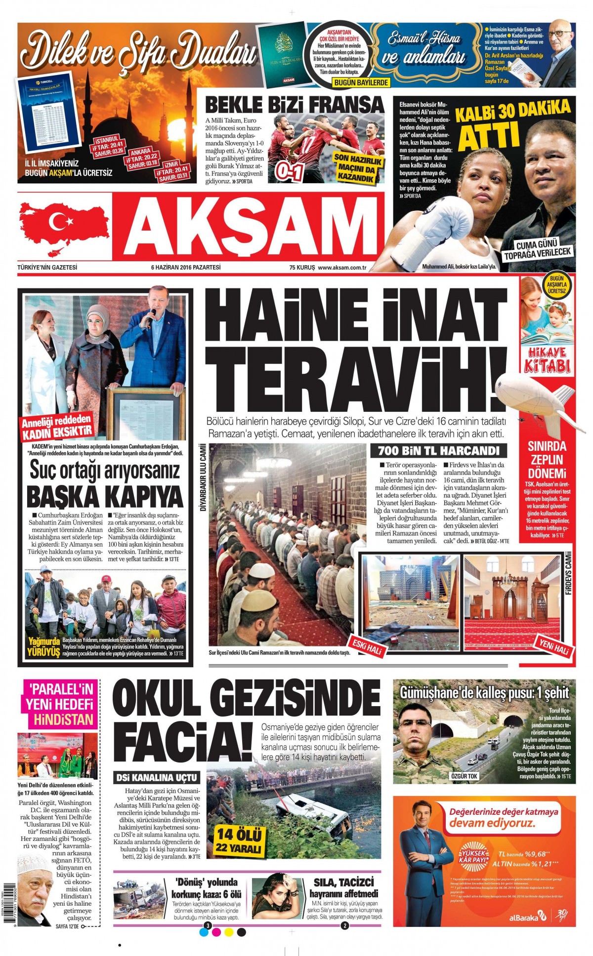 6 Haziran 2016 gazete manşetleri - 18