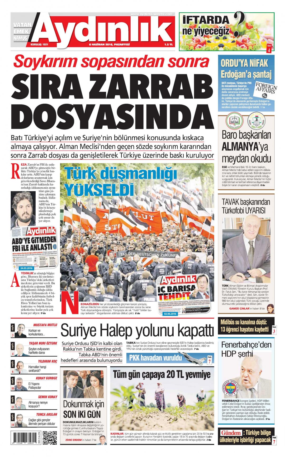 6 Haziran 2016 gazete manşetleri - 25