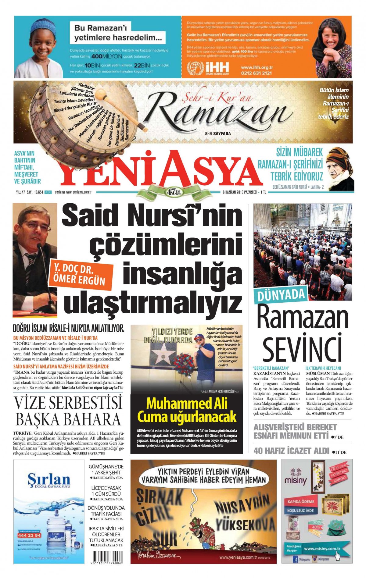 6 Haziran 2016 gazete manşetleri - 14