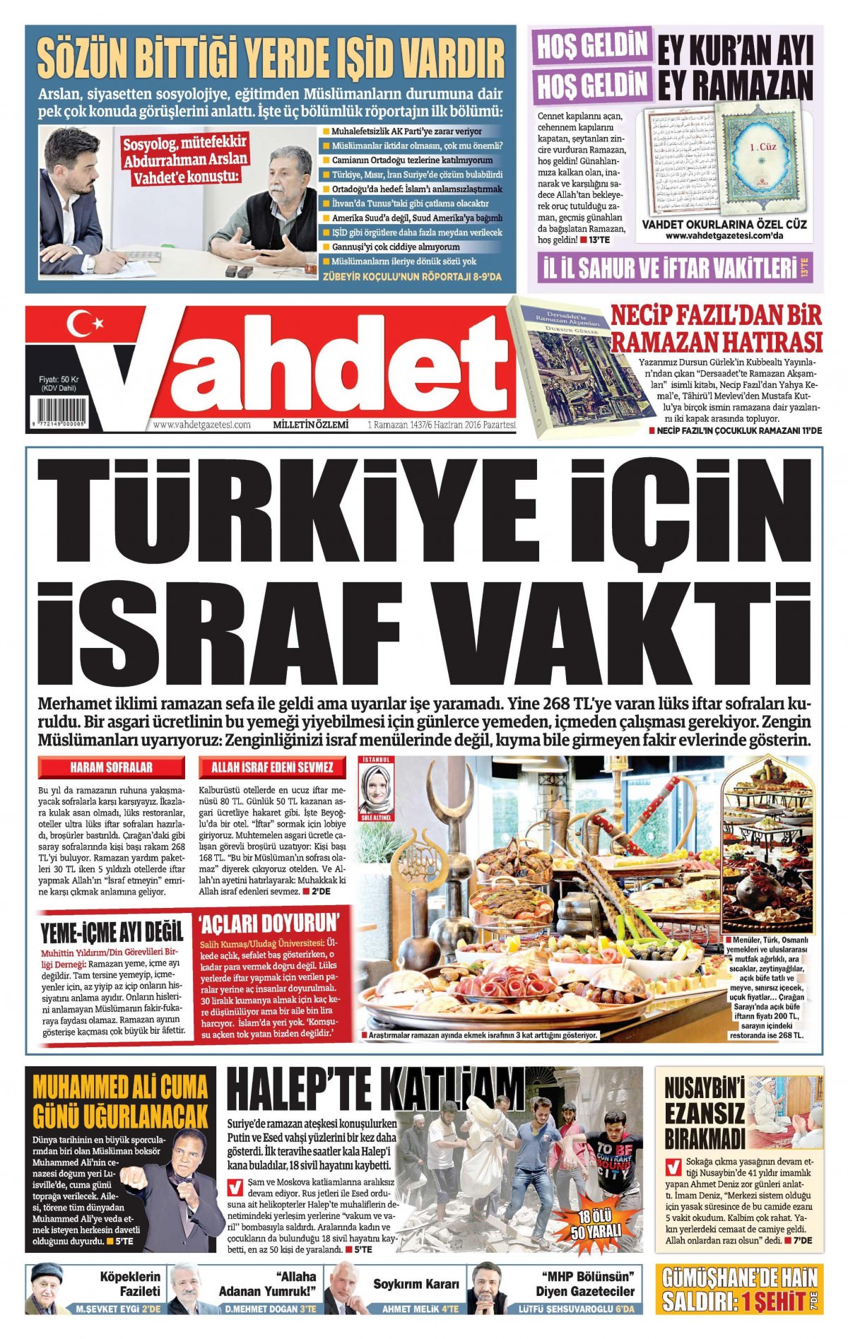 6 Haziran 2016 gazete manşetleri - 4