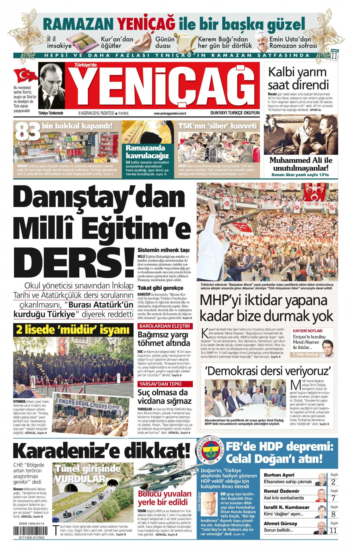 6 Haziran 2016 gazete manşetleri - 9