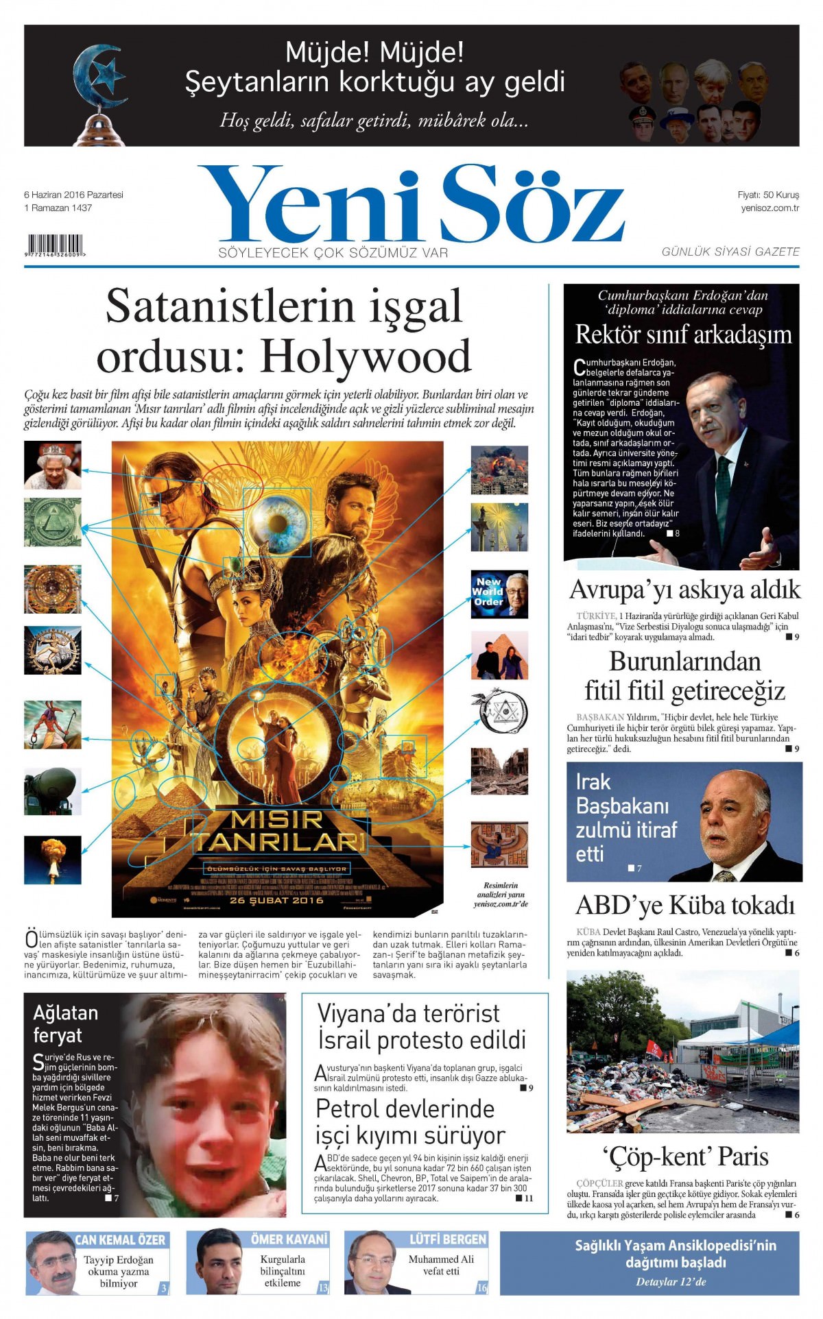 6 Haziran 2016 gazete manşetleri - 2