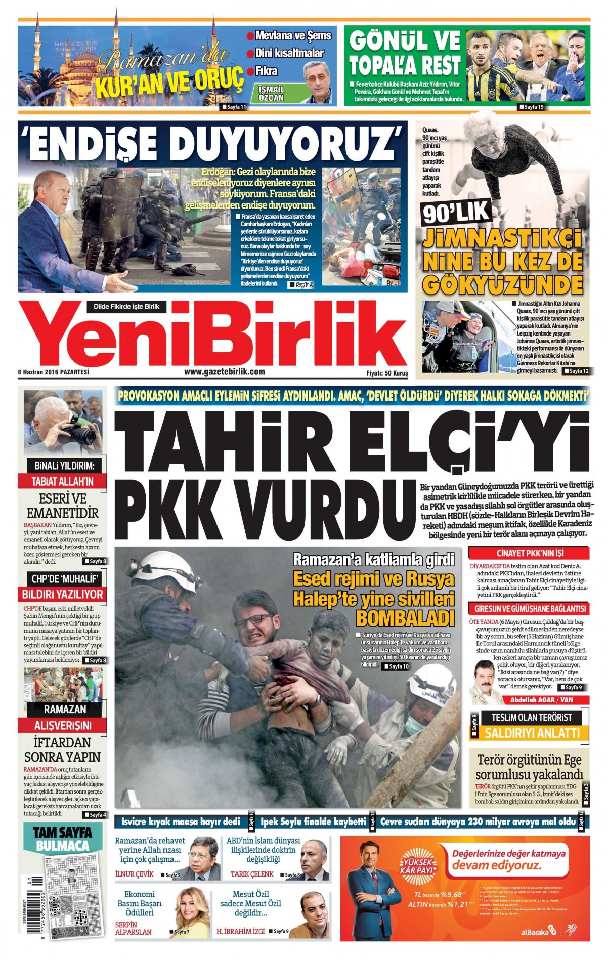 6 Haziran 2016 gazete manşetleri - 5