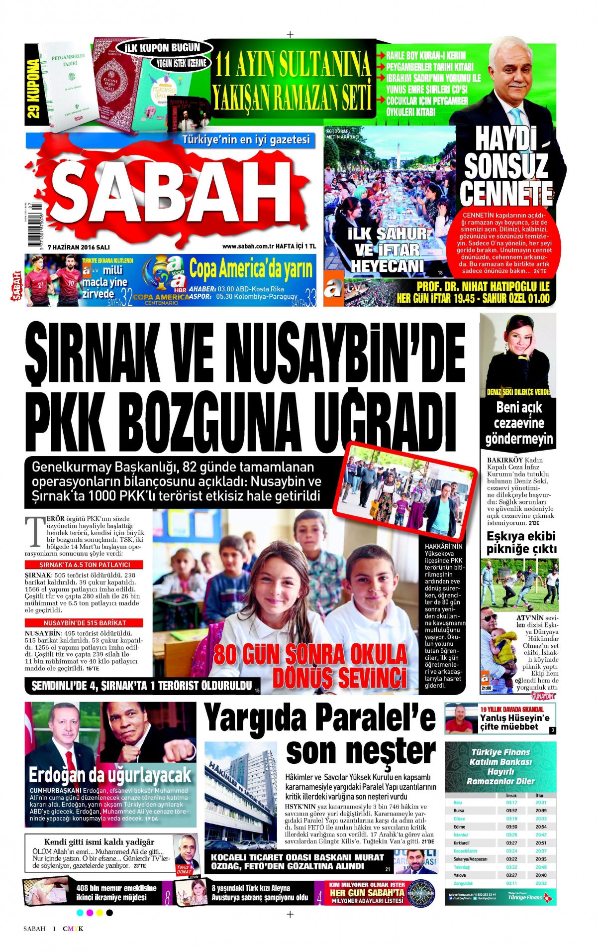 7 Haziran 2016 gazete manşetleri - 16