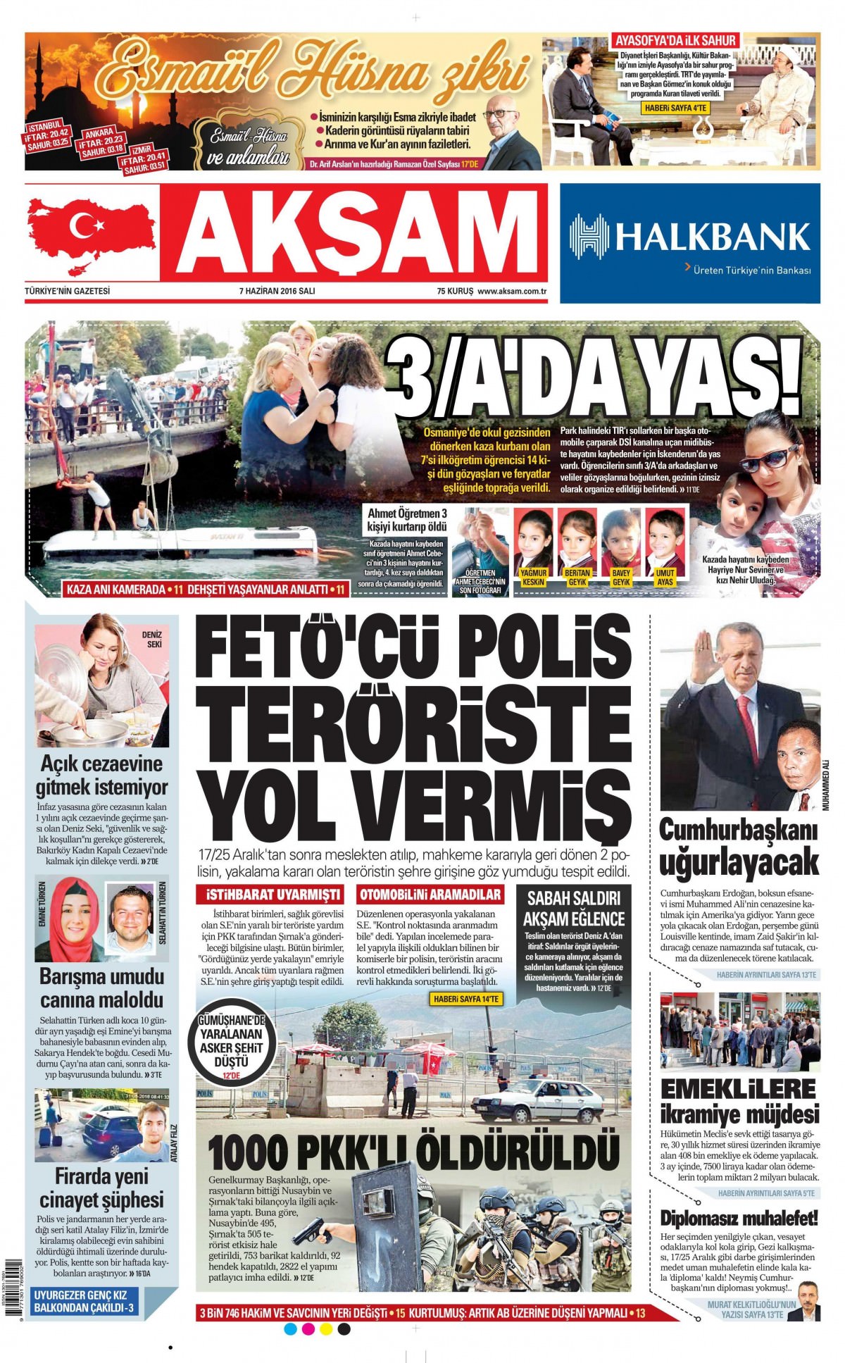 7 Haziran 2016 gazete manşetleri - 9