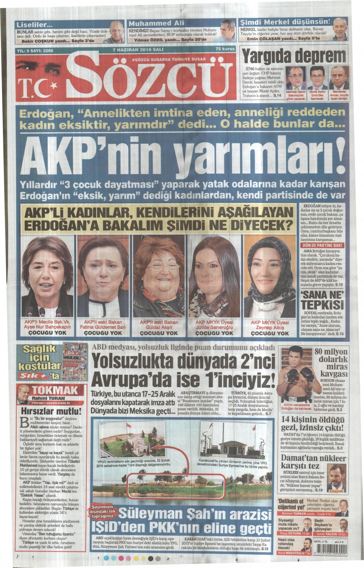 7 Haziran 2016 gazete manşetleri - 4