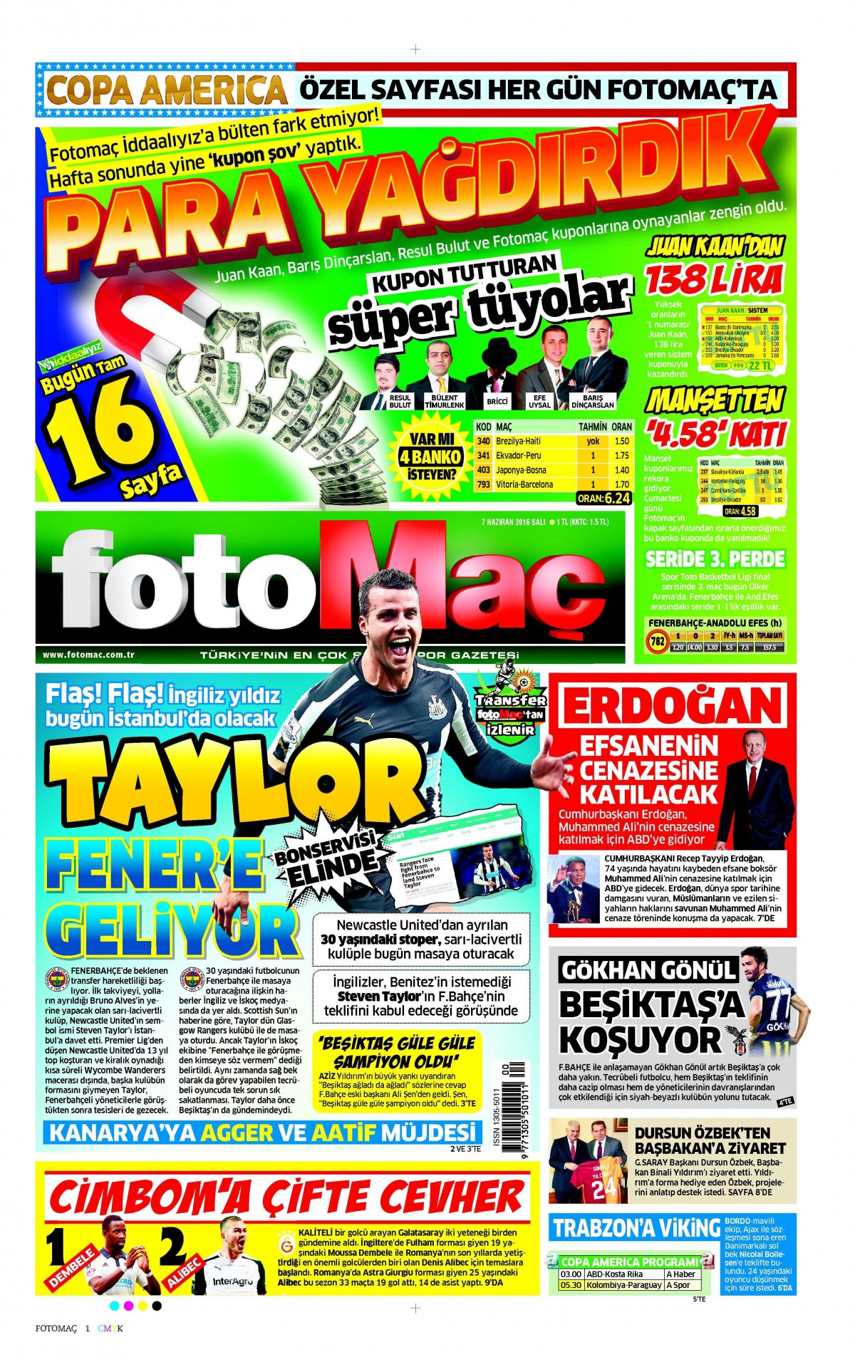7 Haziran 2016 gazete manşetleri - 13