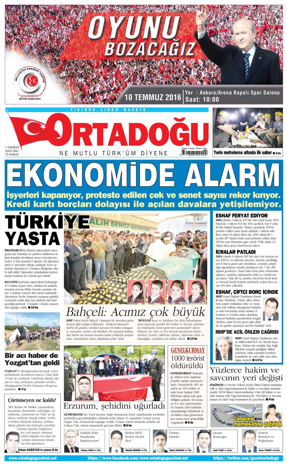 7 Haziran 2016 gazete manşetleri - 21