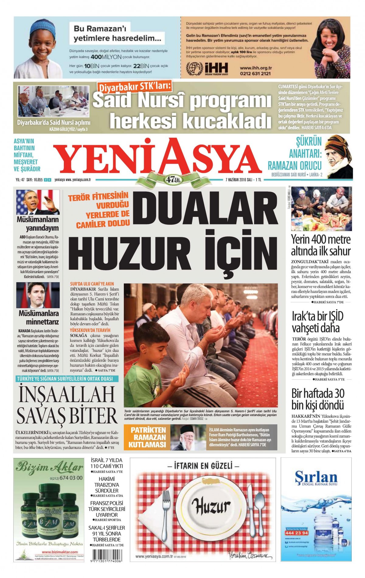 7 Haziran 2016 gazete manşetleri - 10