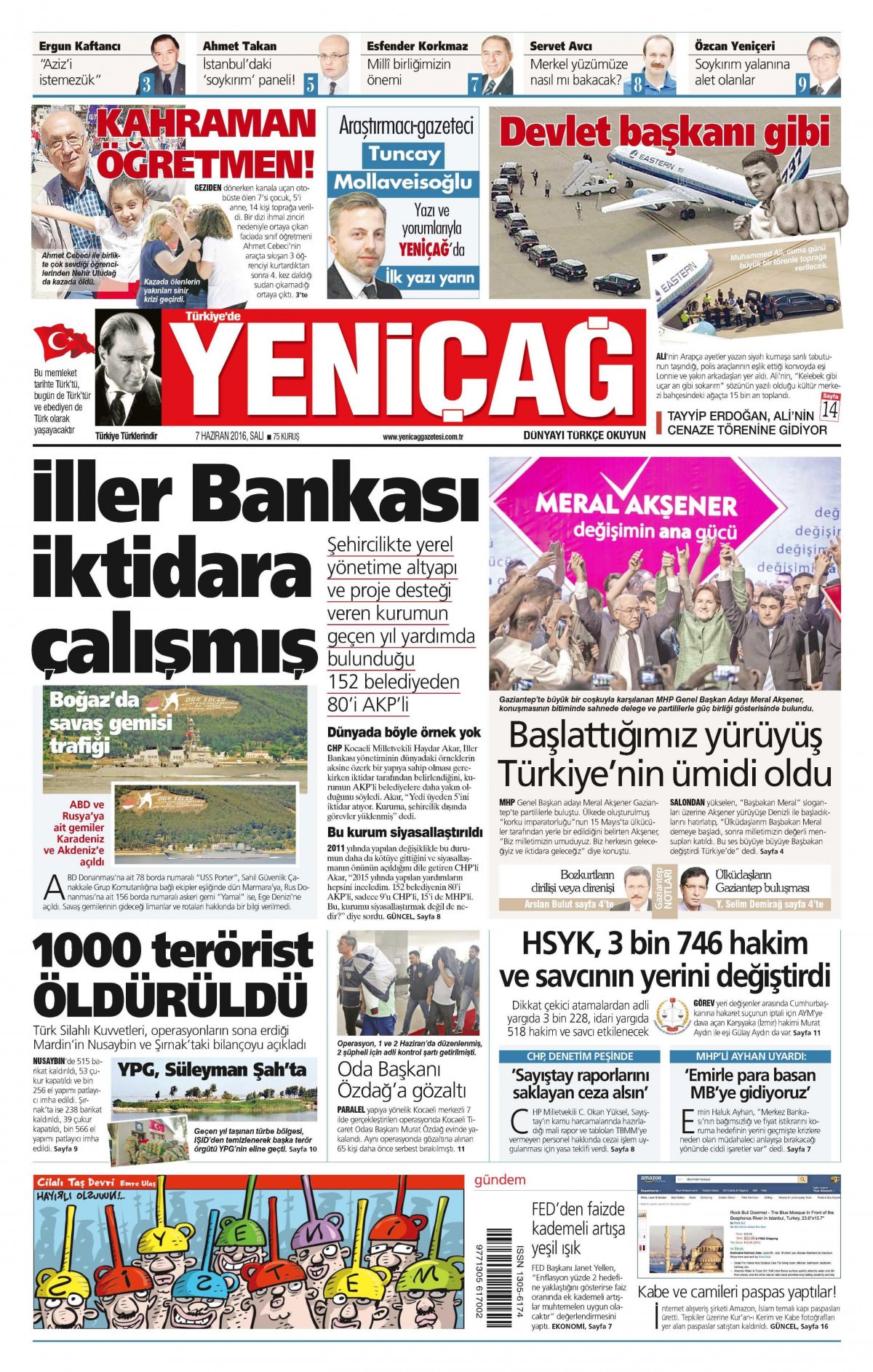 7 Haziran 2016 gazete manşetleri - 22