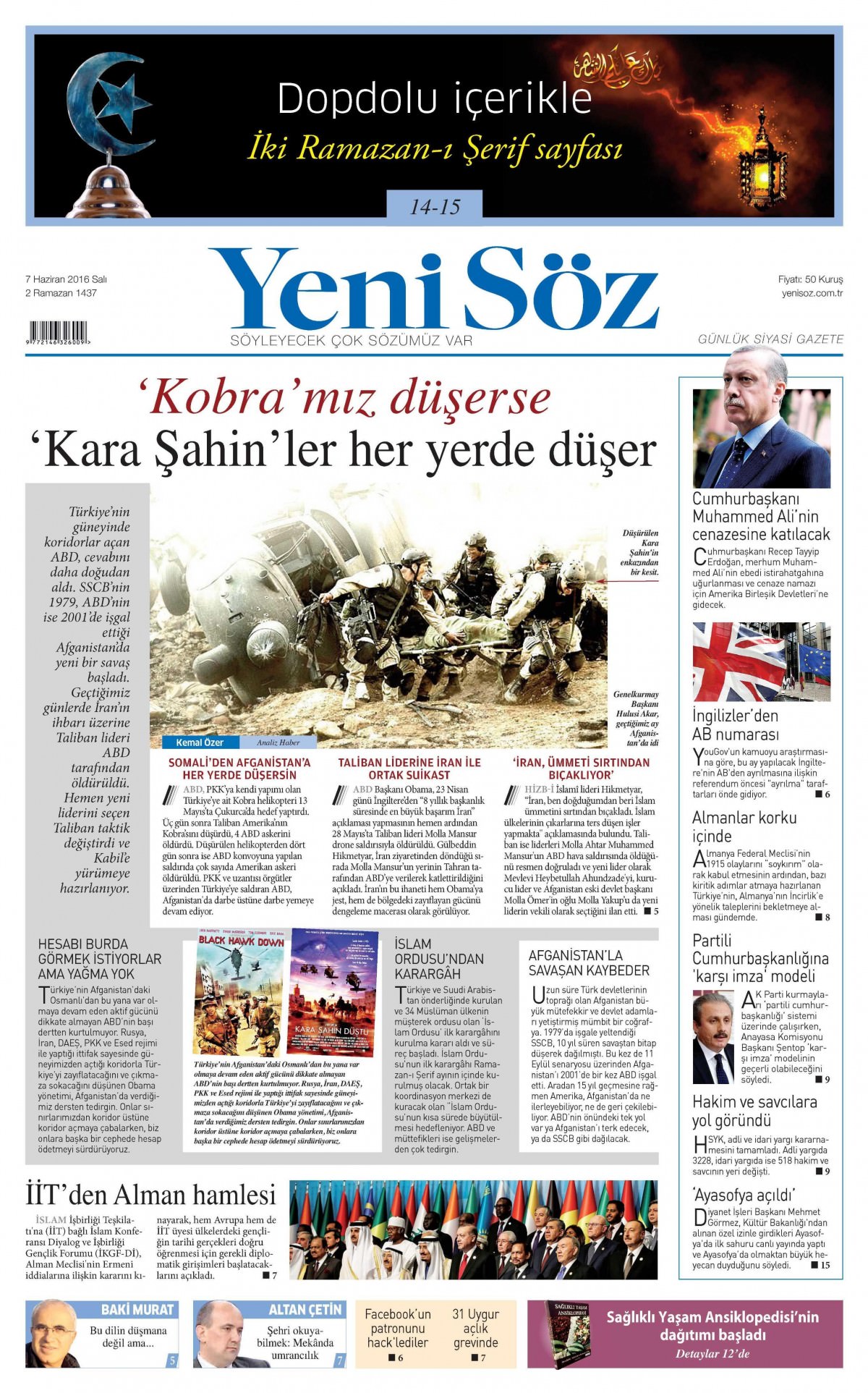 7 Haziran 2016 gazete manşetleri - 23