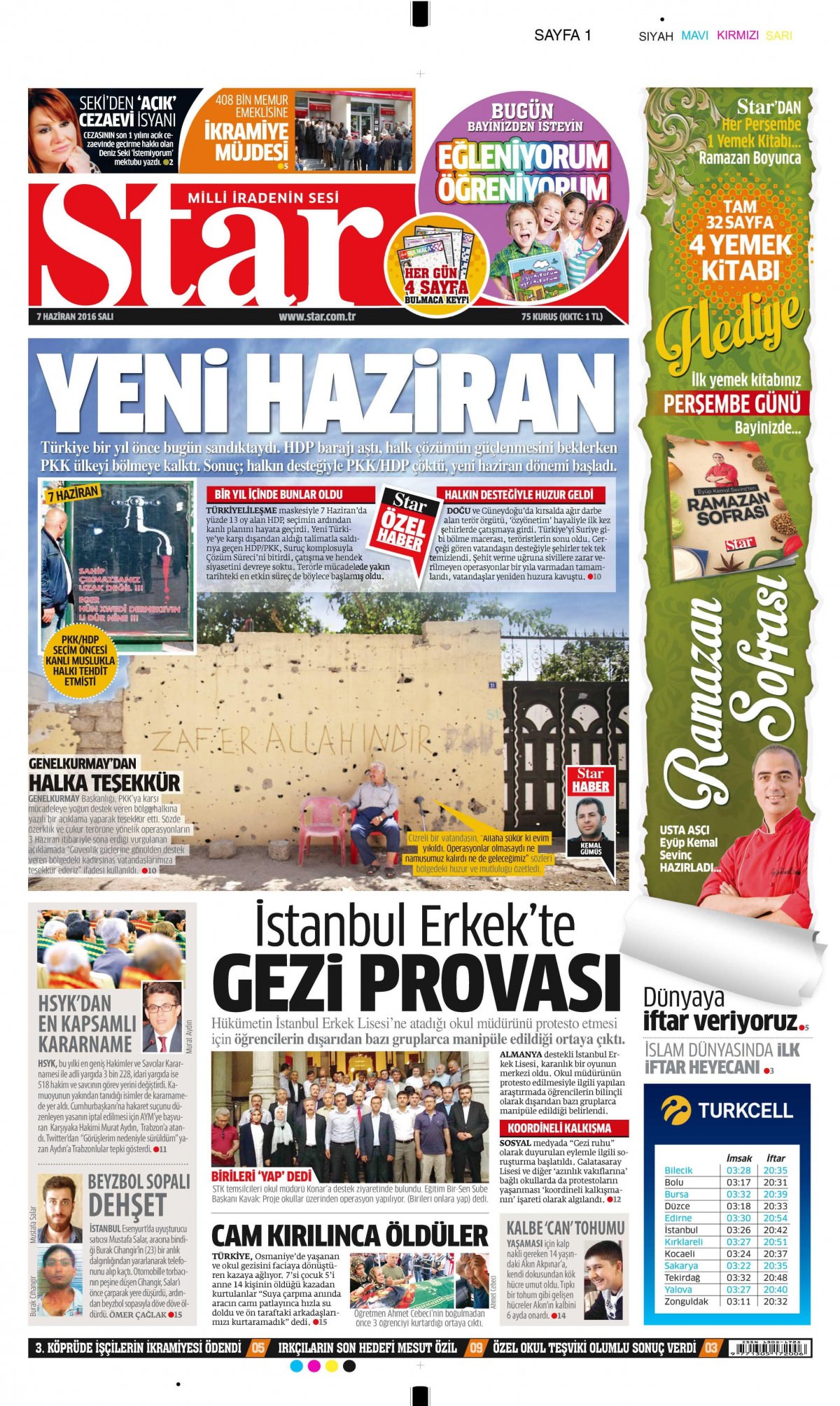 7 Haziran 2016 gazete manşetleri - 20