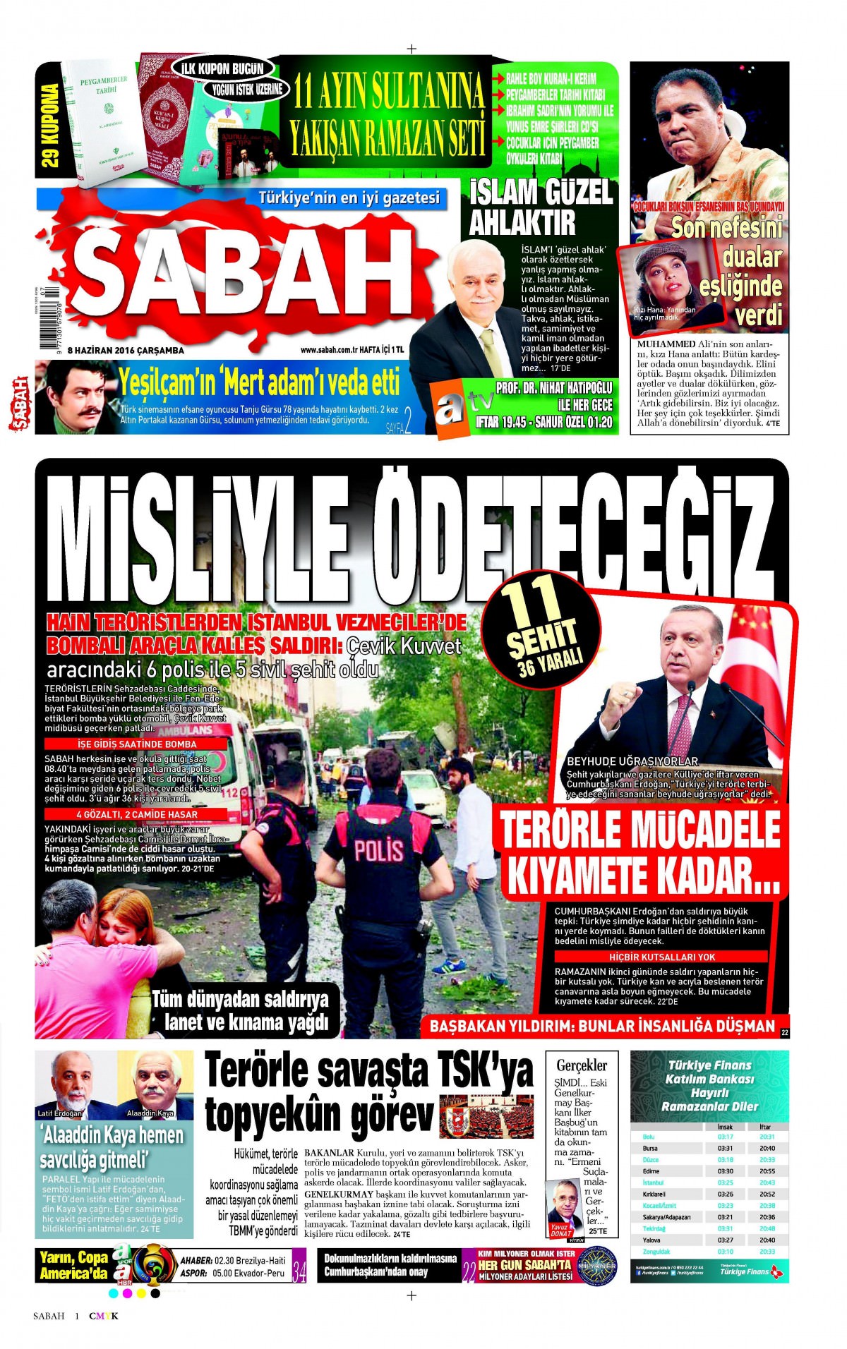 8 Haziran 2016 gazete manşetleri - 18