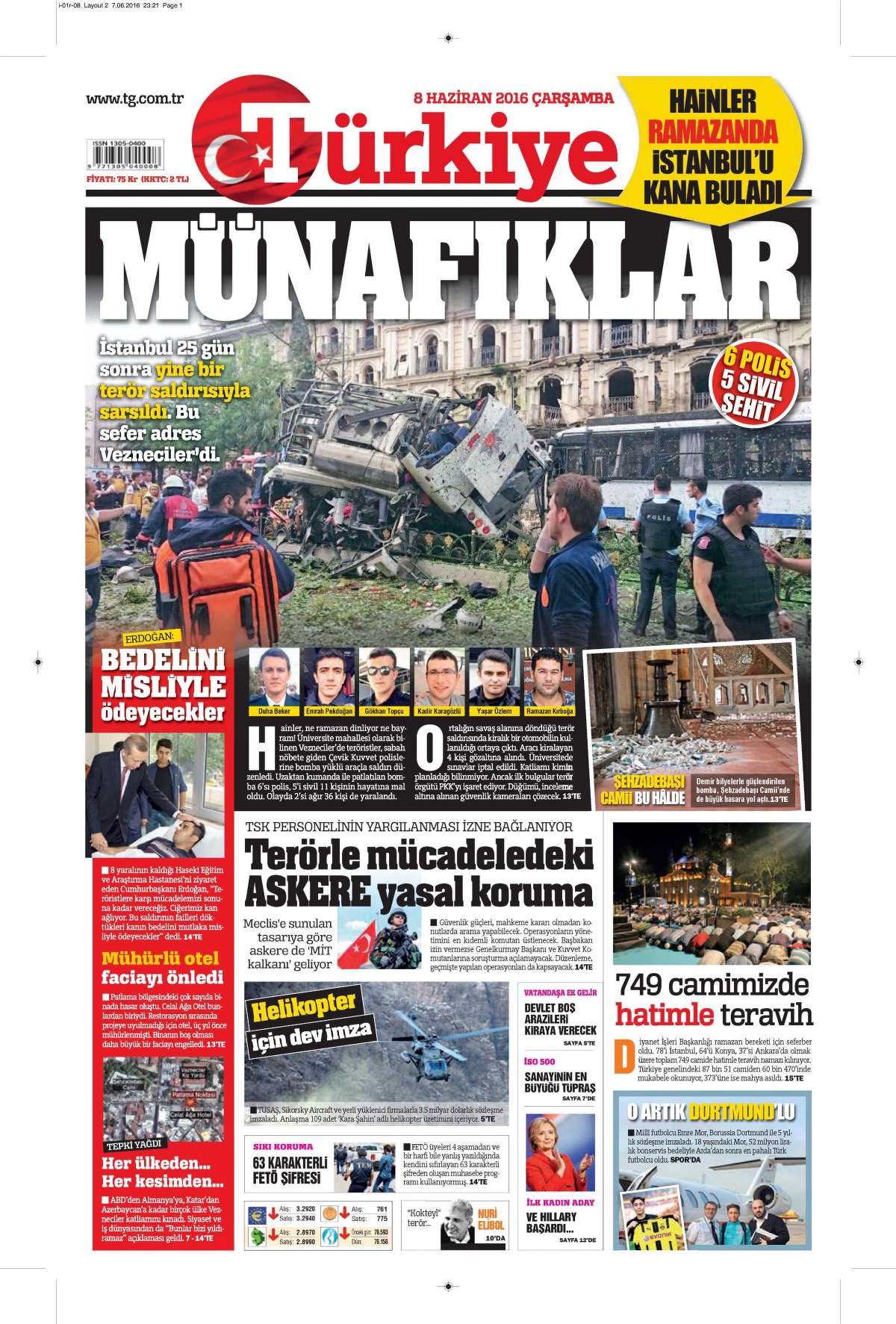 8 Haziran 2016 gazete manşetleri - 27