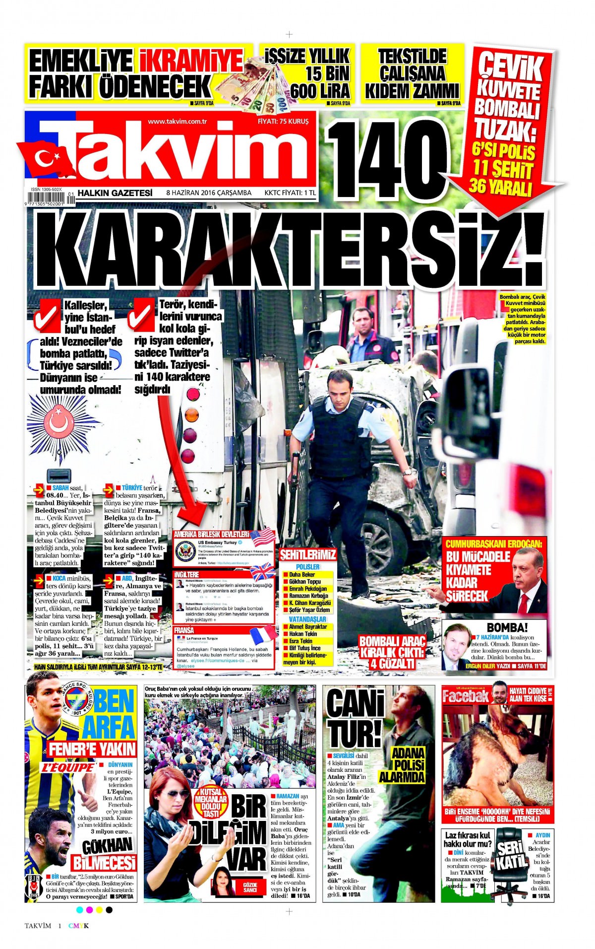 8 Haziran 2016 gazete manşetleri - 19