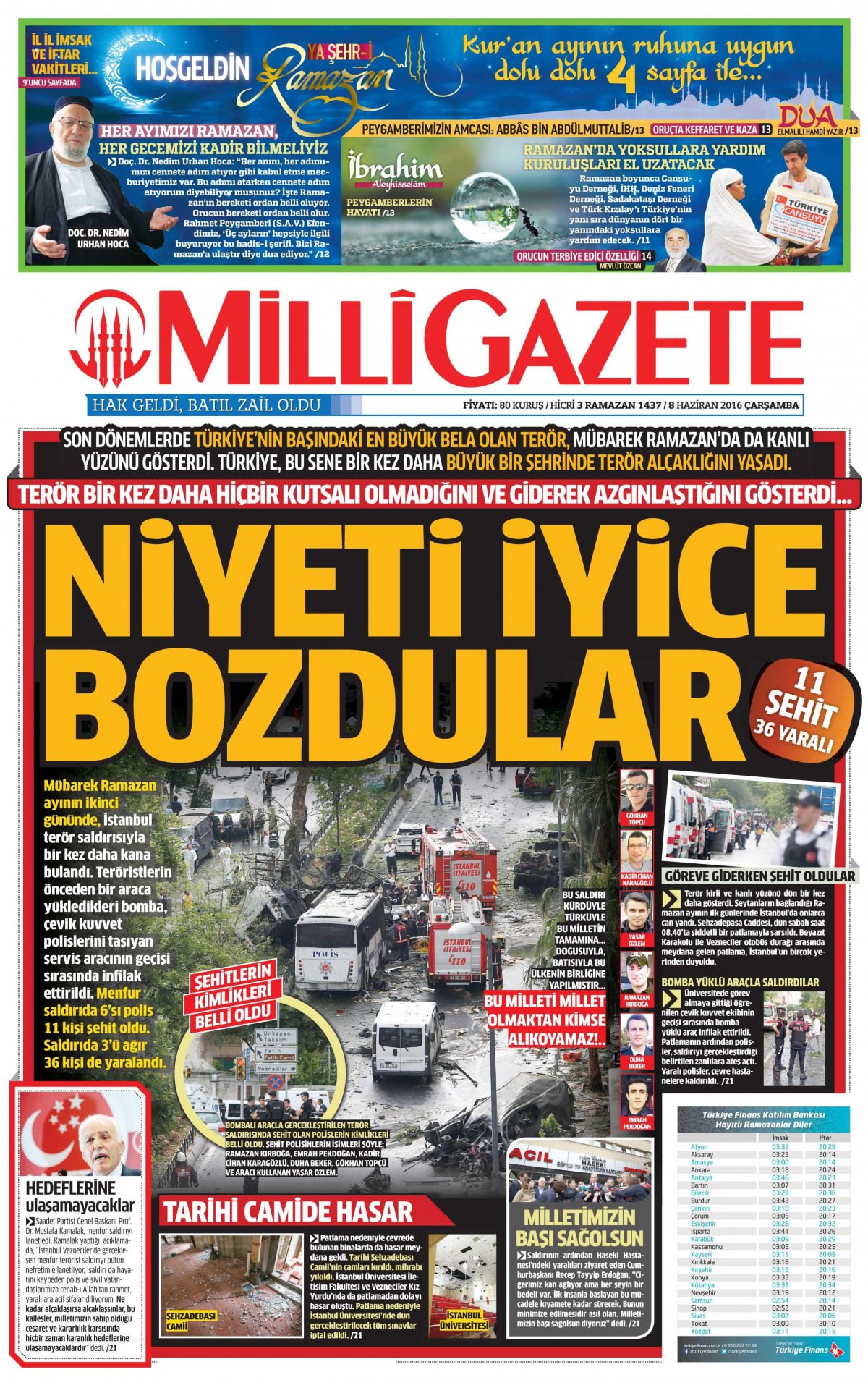 8 Haziran 2016 gazete manşetleri - 10