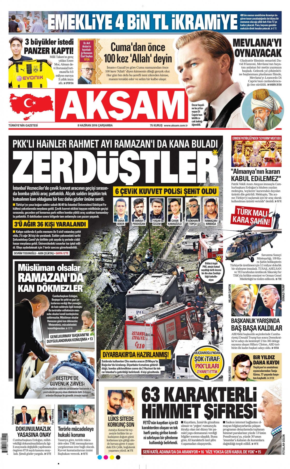 8 Haziran 2016 gazete manşetleri - 14