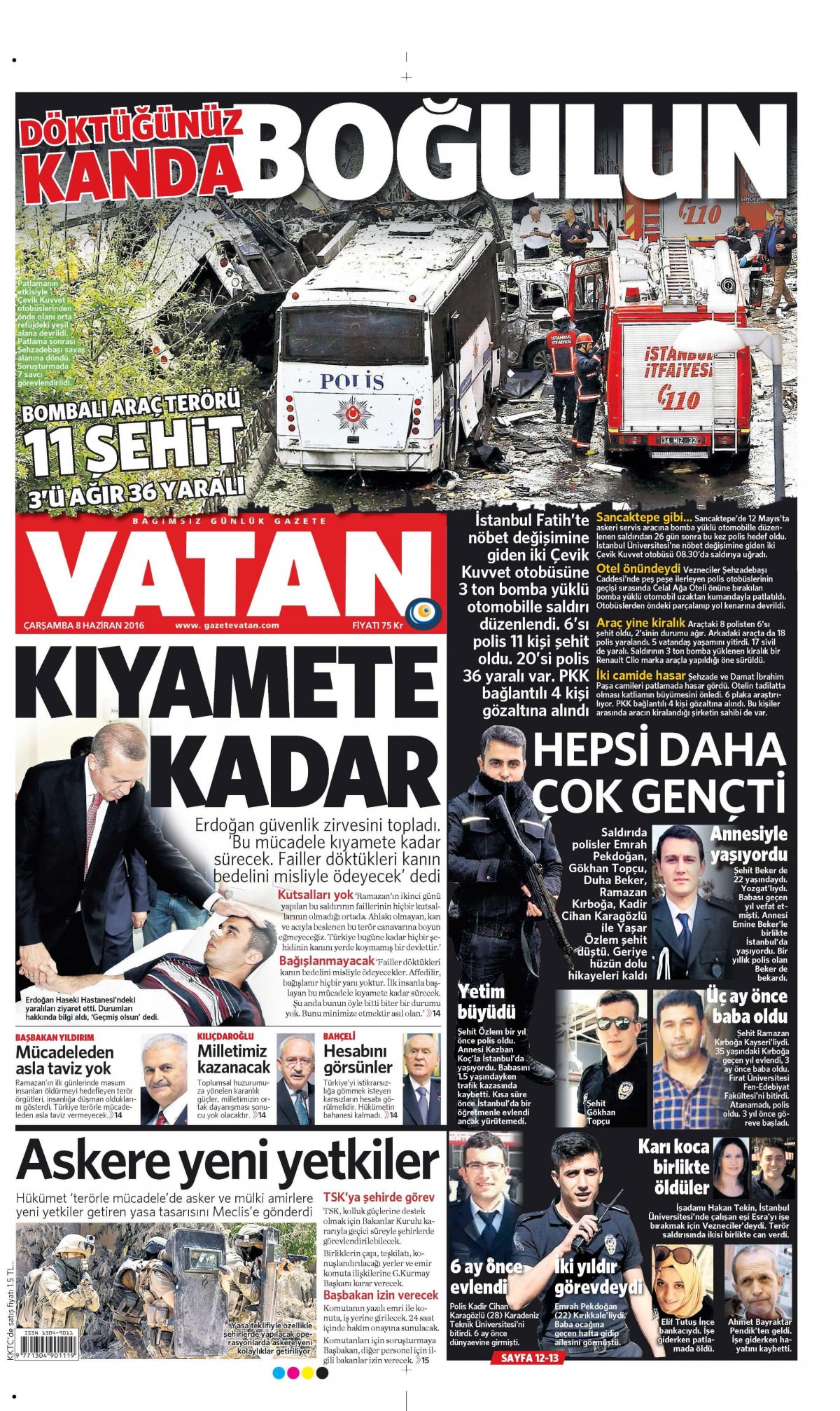 8 Haziran 2016 gazete manşetleri - 25