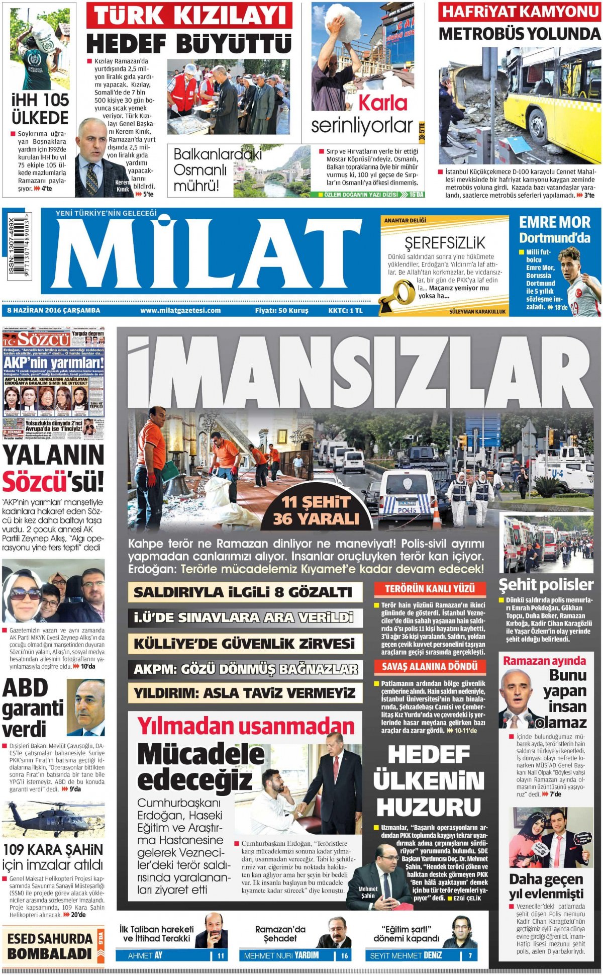 8 Haziran 2016 gazete manşetleri - 22