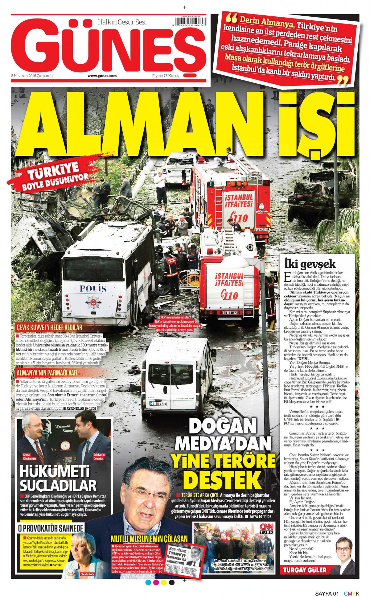 8 Haziran 2016 gazete manşetleri - 17