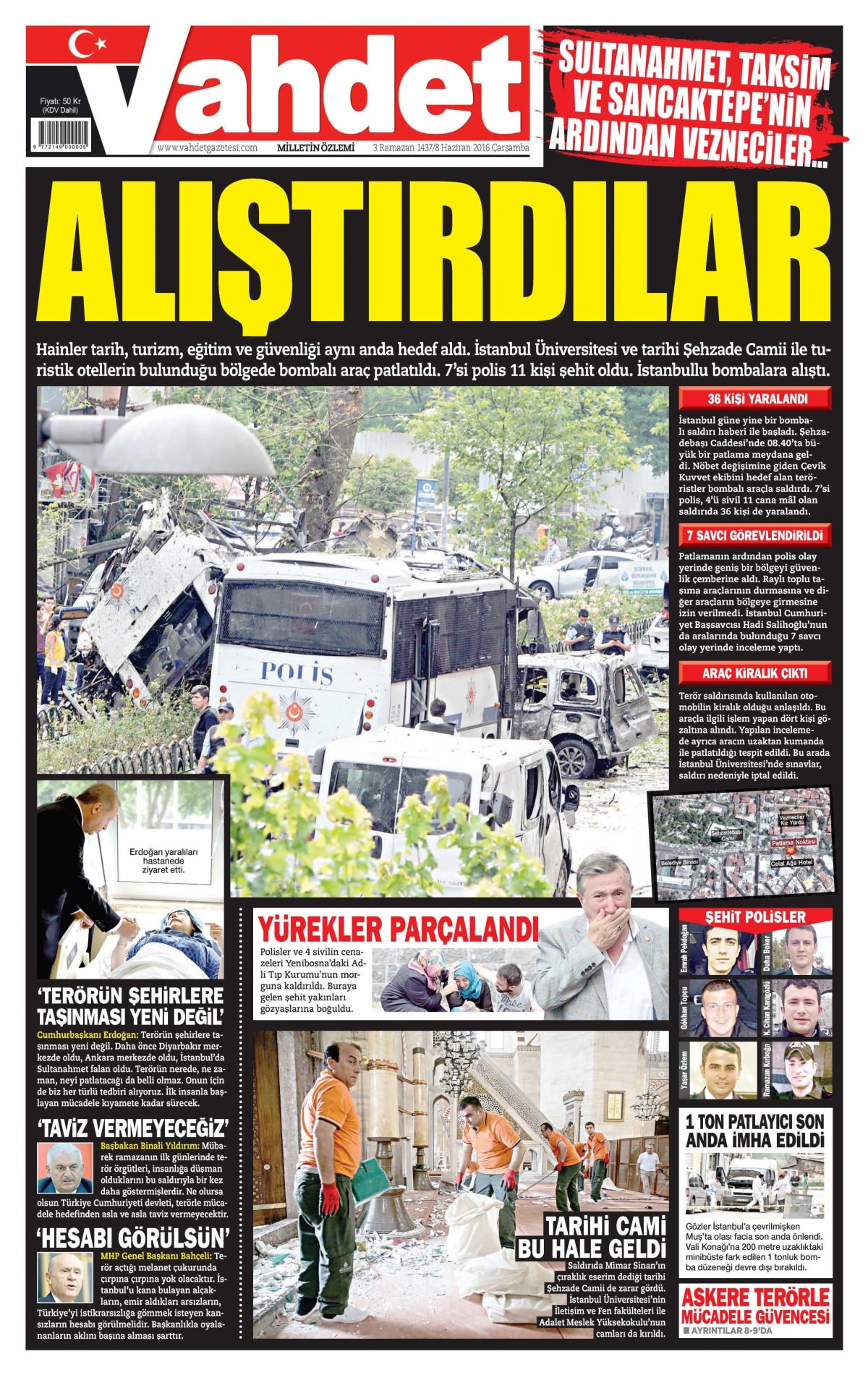 8 Haziran 2016 gazete manşetleri - 3