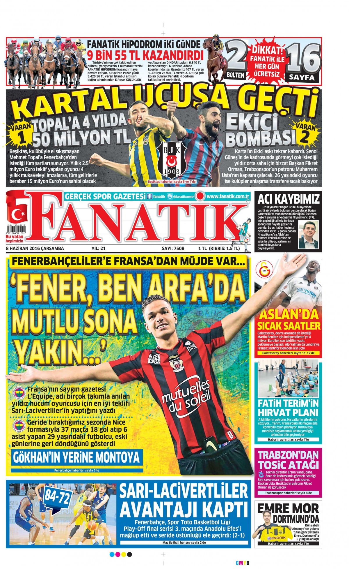 8 Haziran 2016 gazete manşetleri - 12