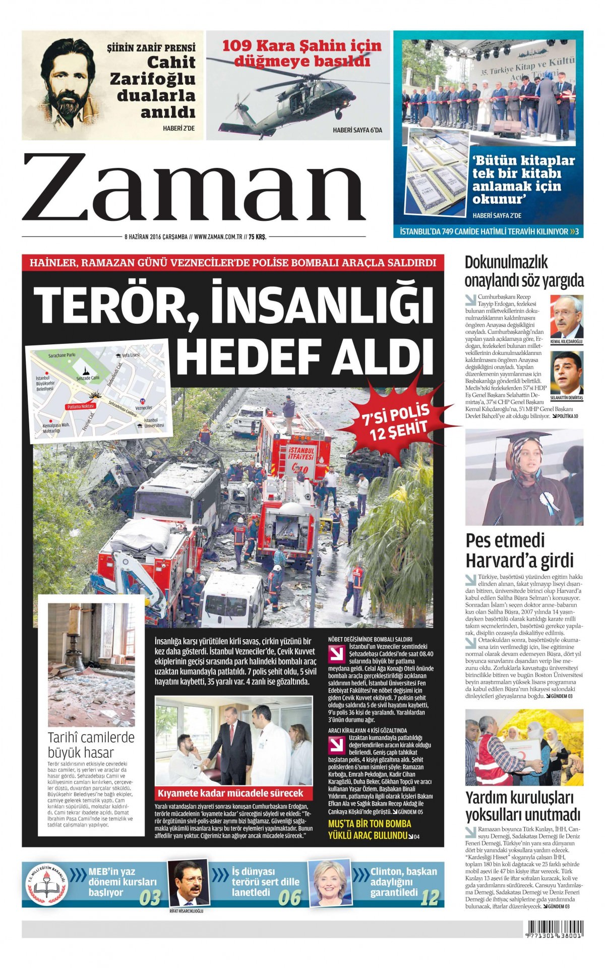 8 Haziran 2016 gazete manşetleri - 16