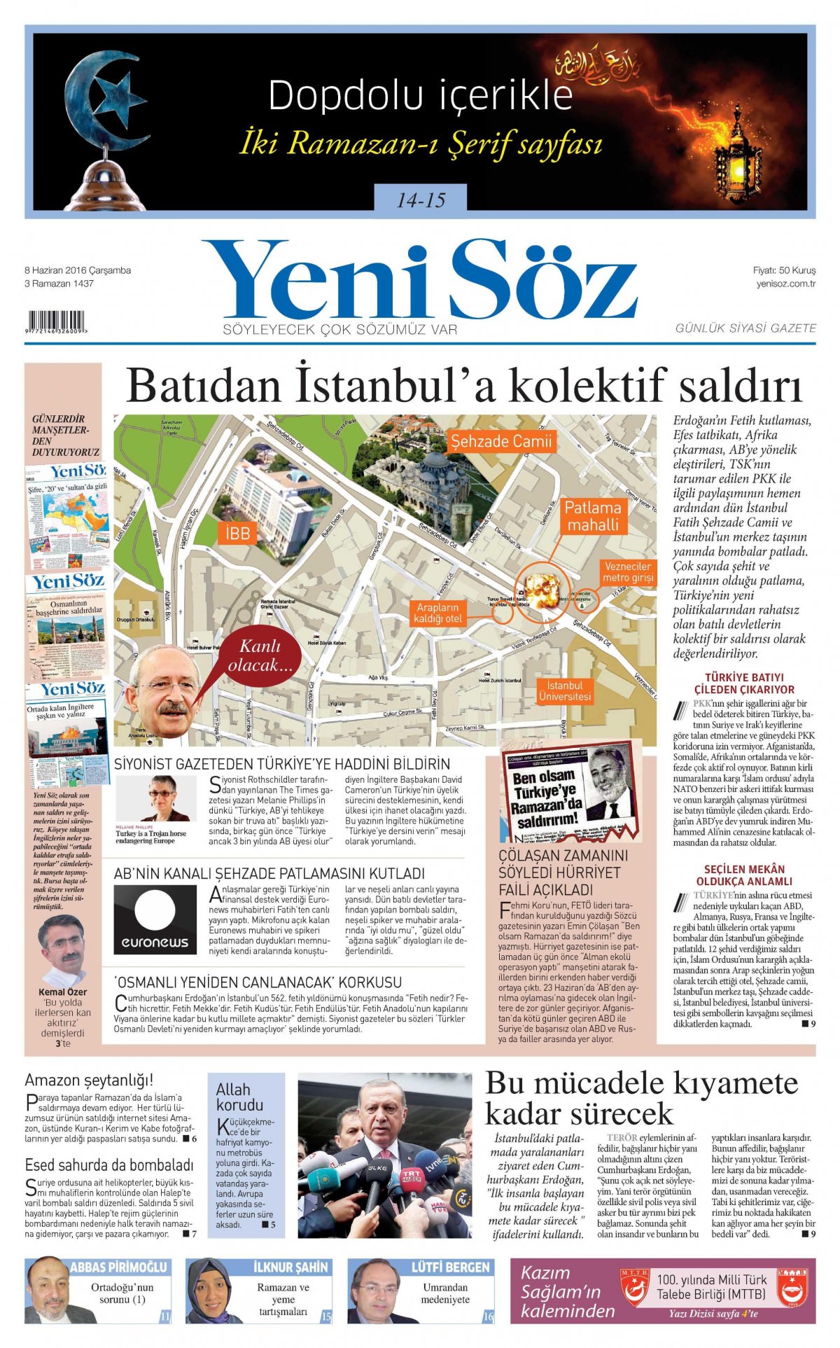 8 Haziran 2016 gazete manşetleri - 9