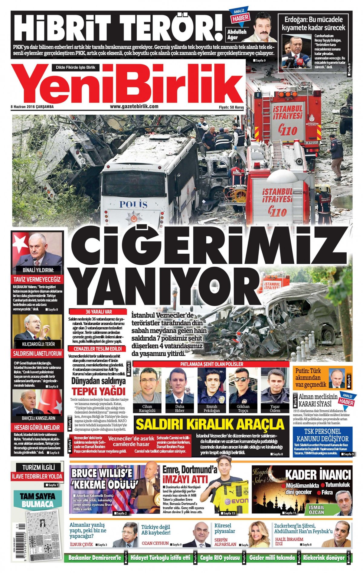 8 Haziran 2016 gazete manşetleri - 23