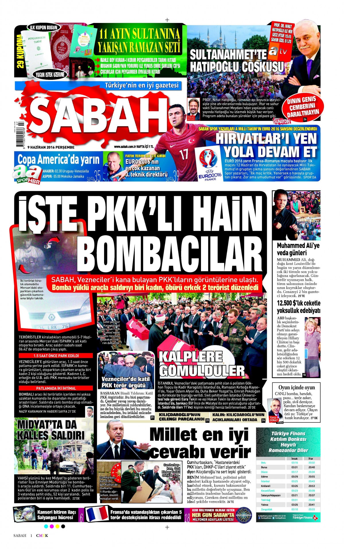 9 Haziran 2016 gazete manşetleri - 5