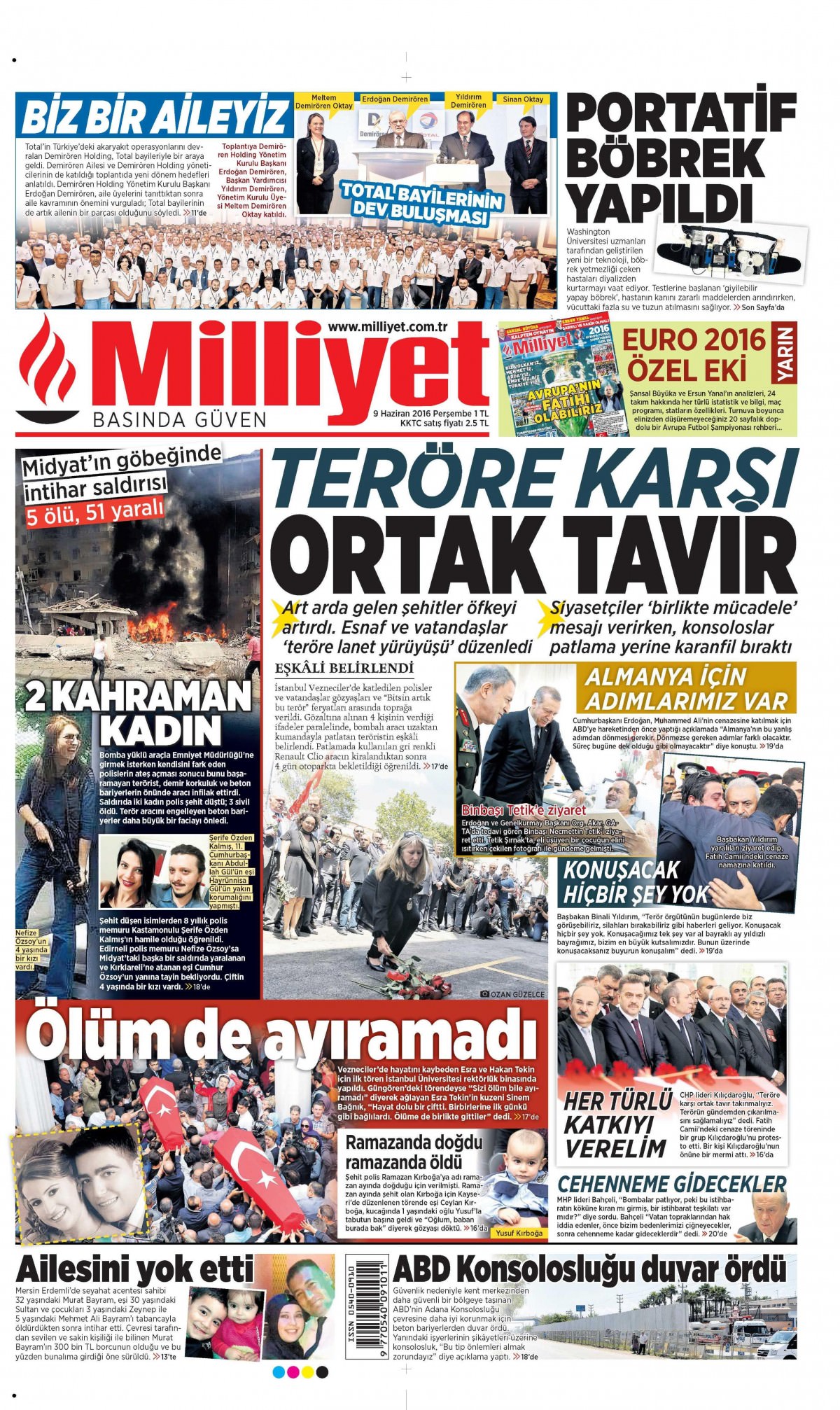 9 Haziran 2016 gazete manşetleri - 6