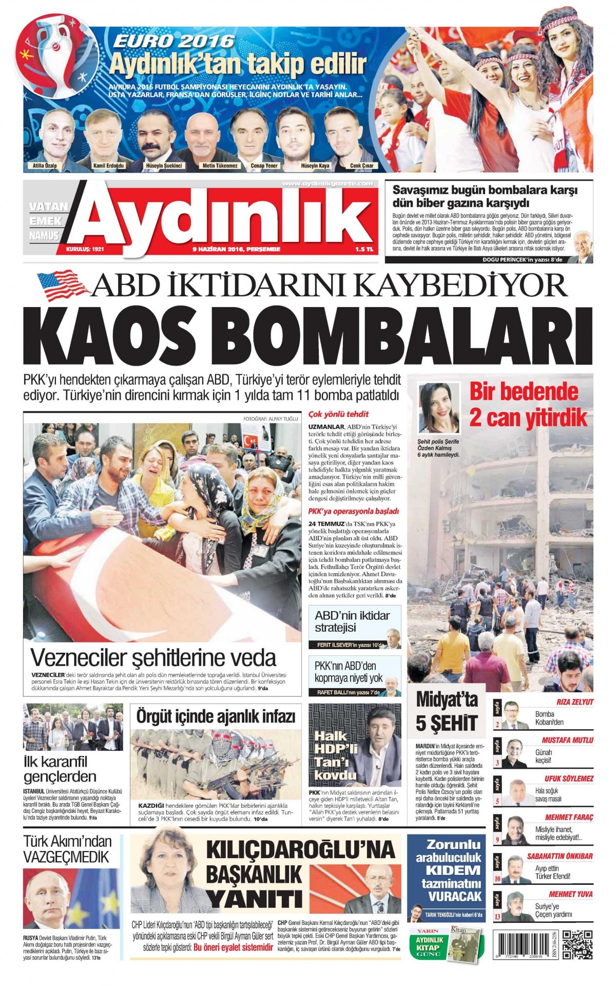 9 Haziran 2016 gazete manşetleri - 27