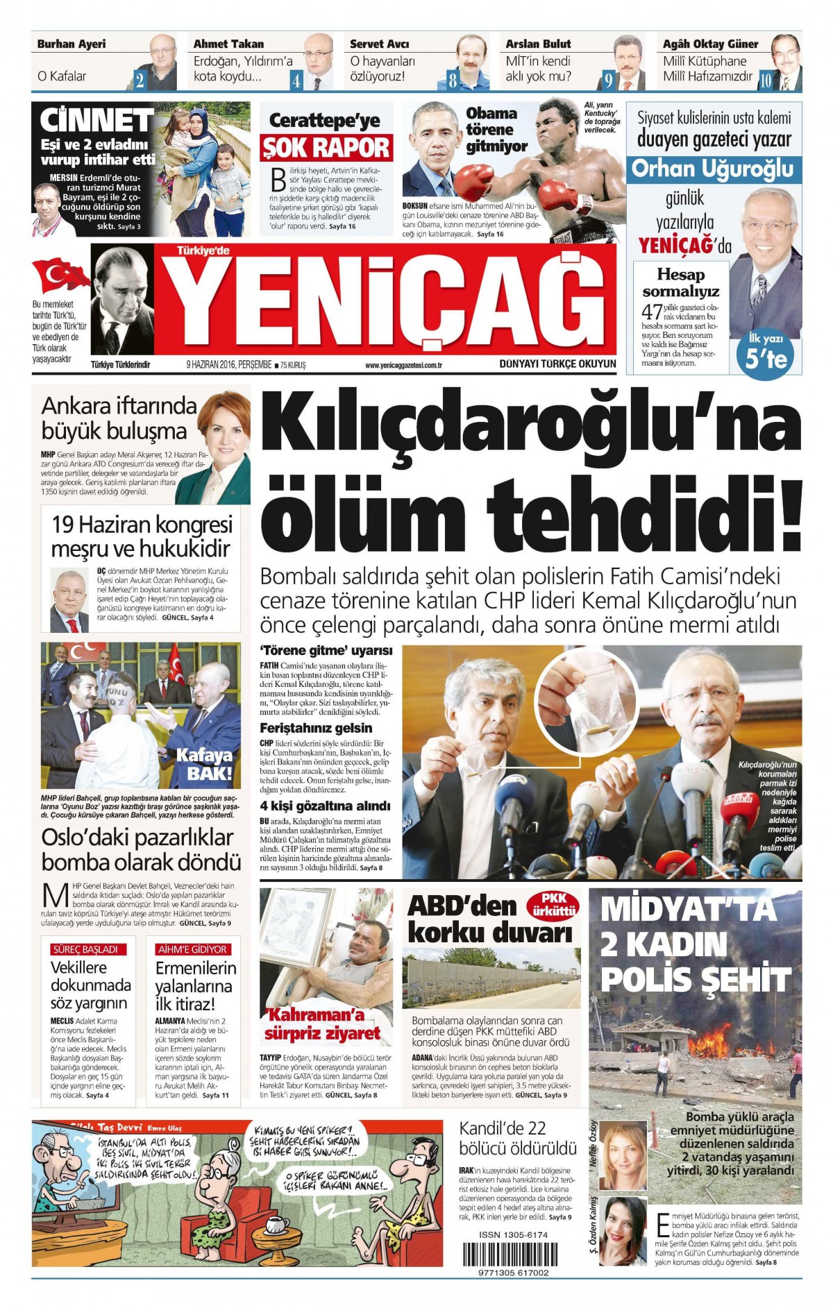 9 Haziran 2016 gazete manşetleri - 14