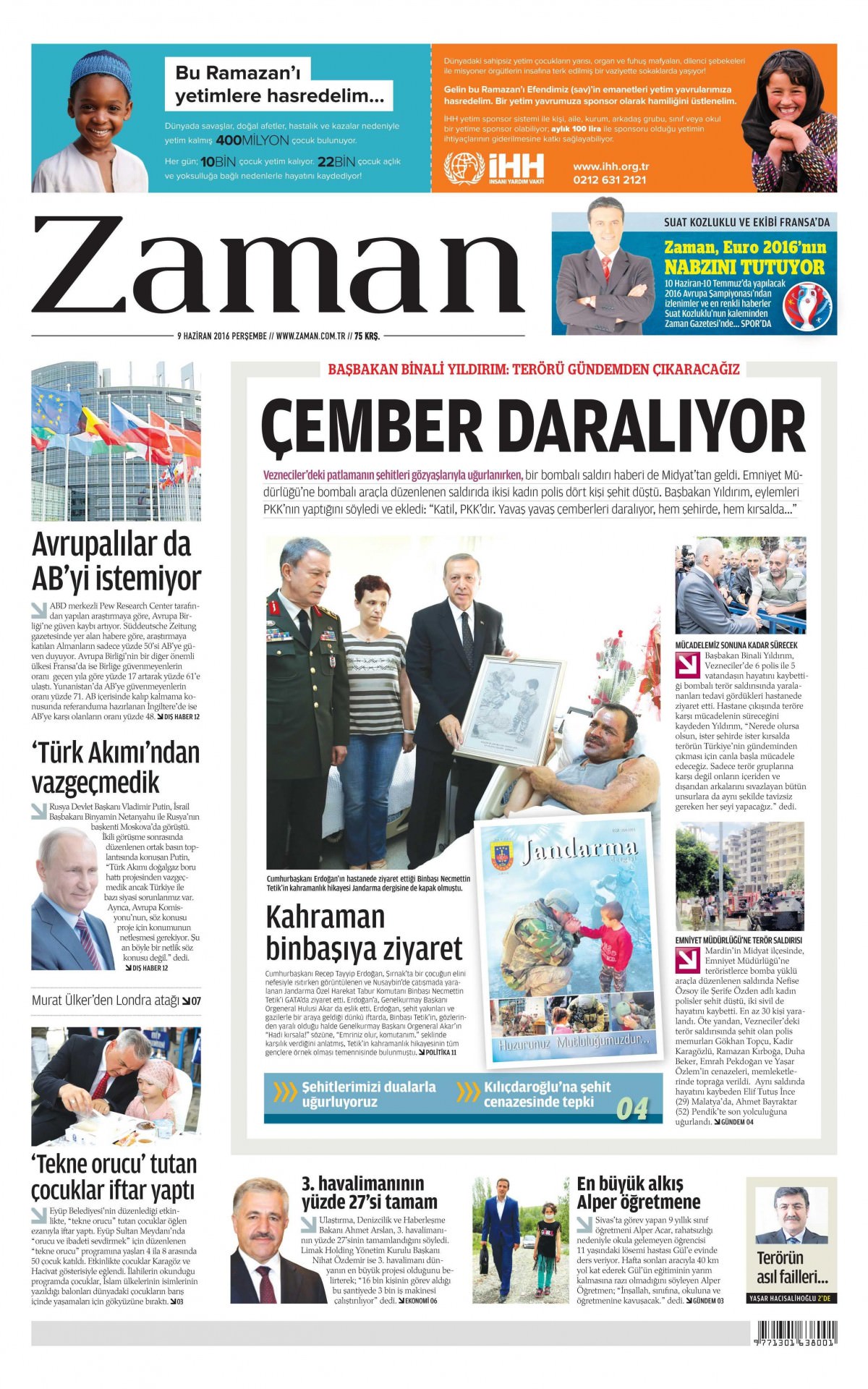 9 Haziran 2016 gazete manşetleri - 18