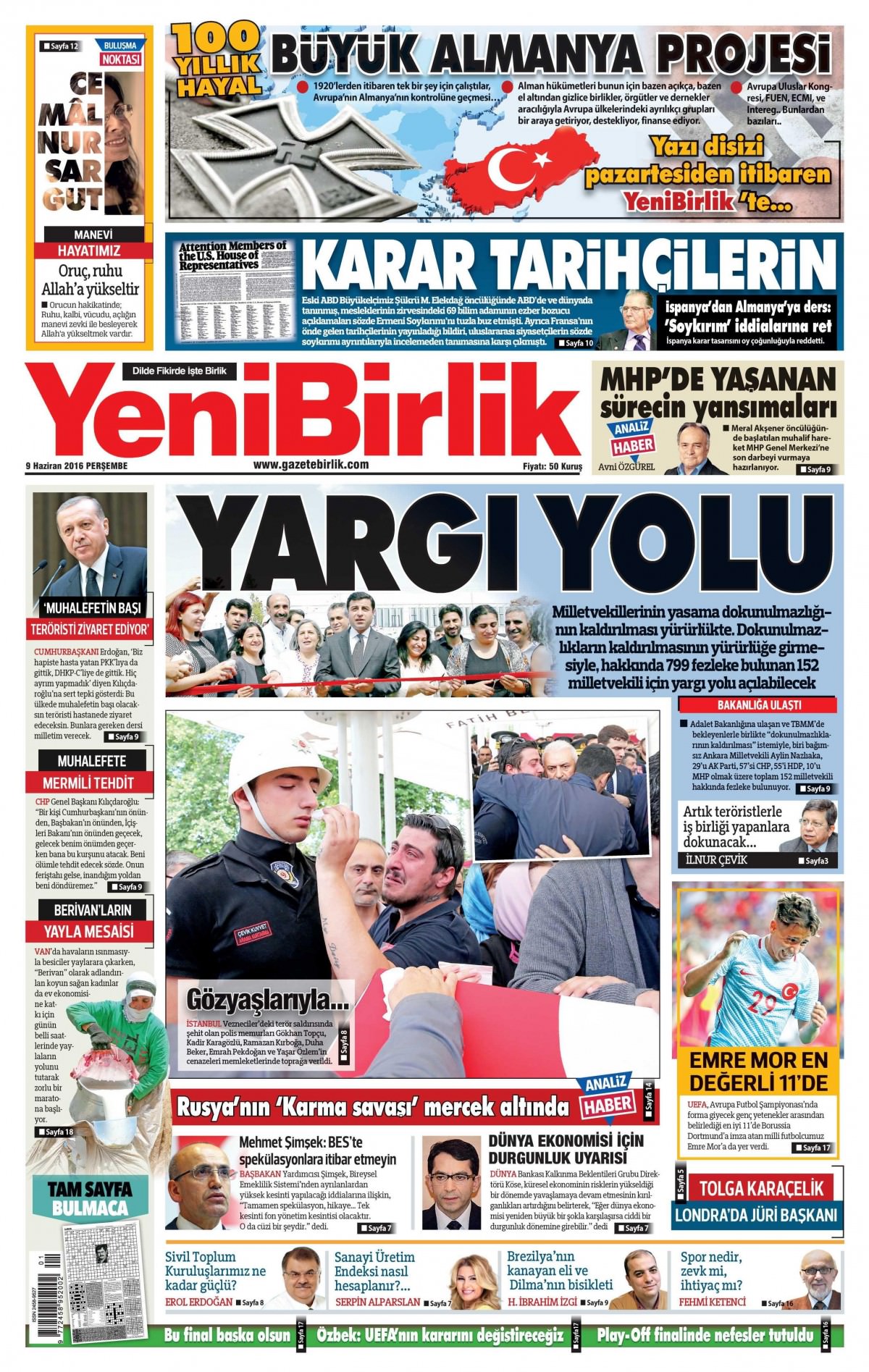 9 Haziran 2016 gazete manşetleri - 3