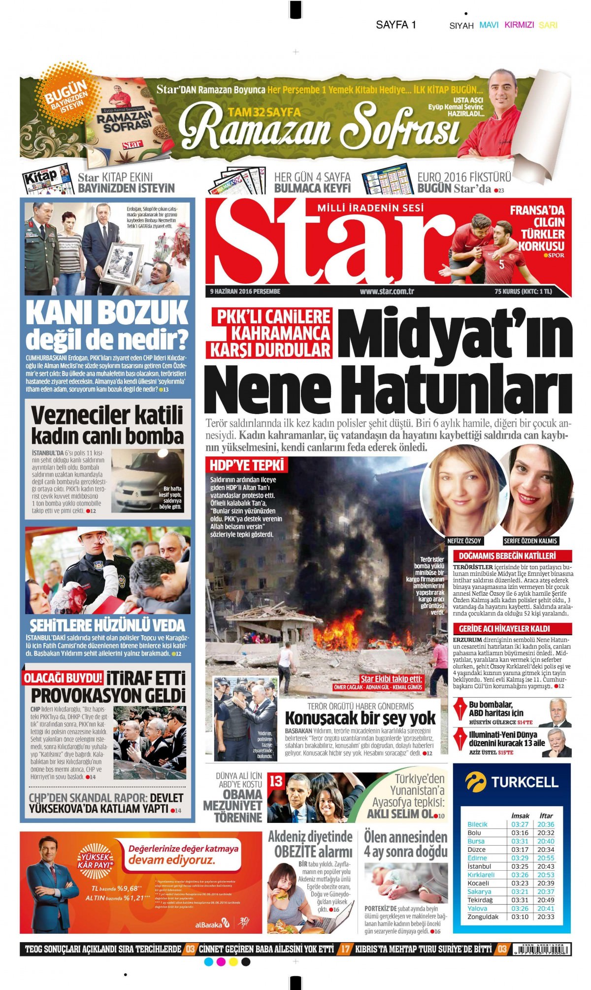 9 Haziran 2016 gazete manşetleri - 13