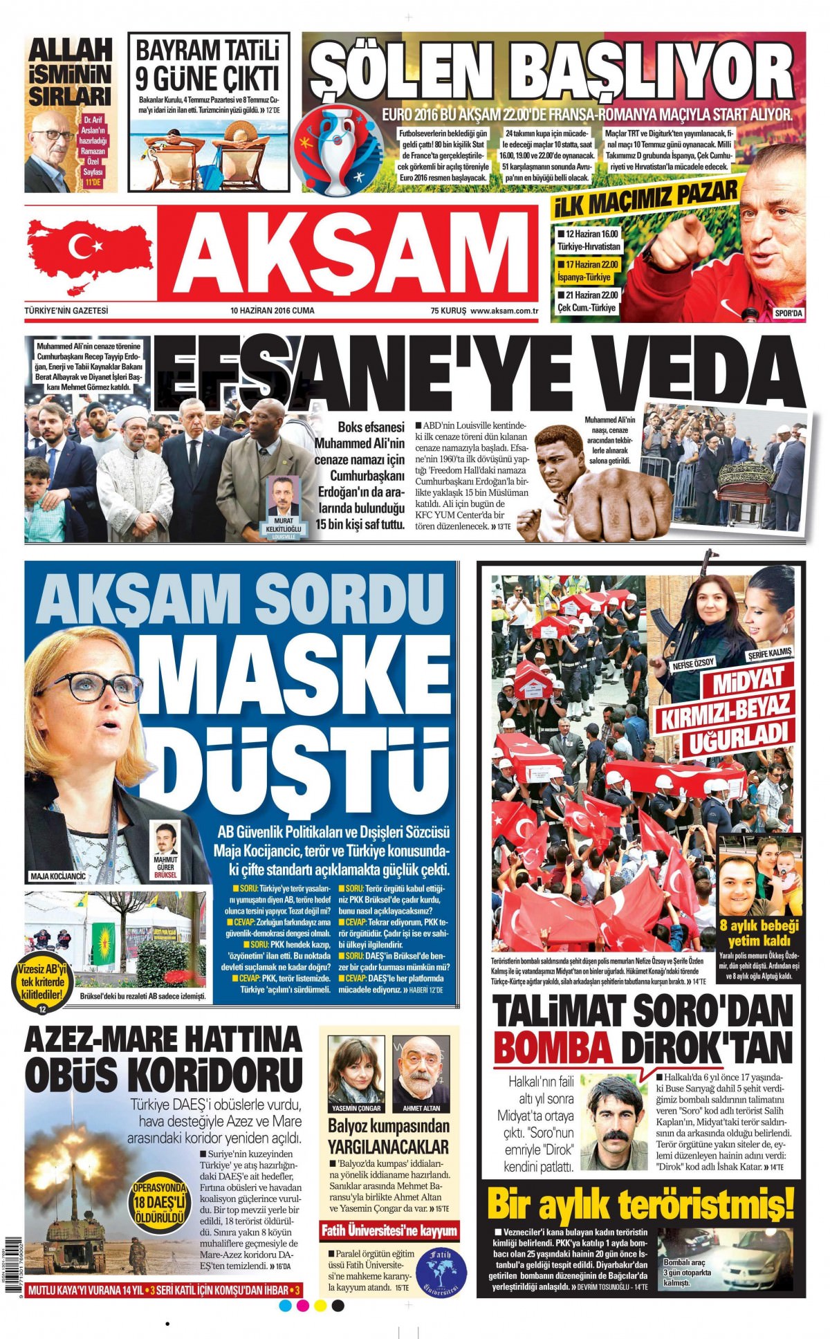 10 Haziran 2016 gazete manşetleri - 23