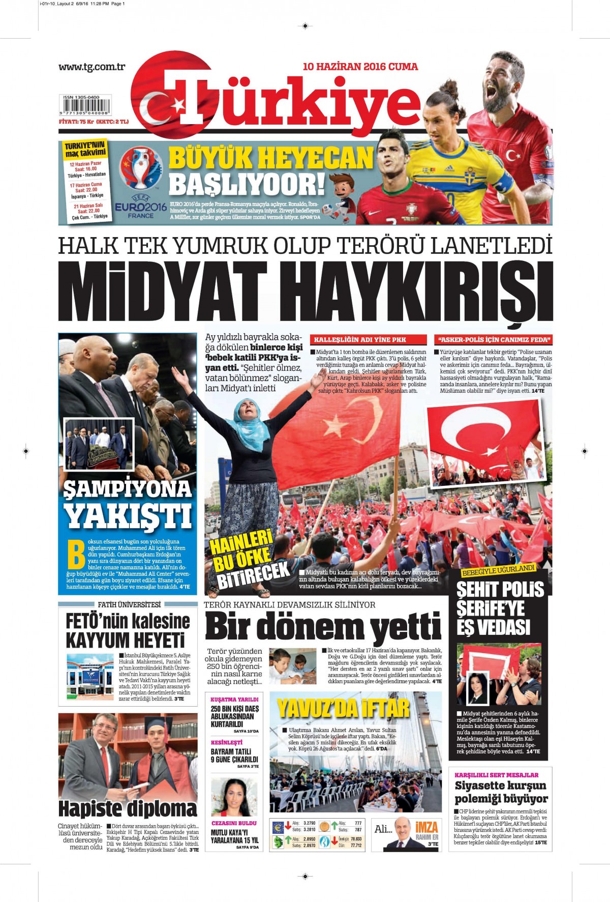 10 Haziran 2016 gazete manşetleri - 19