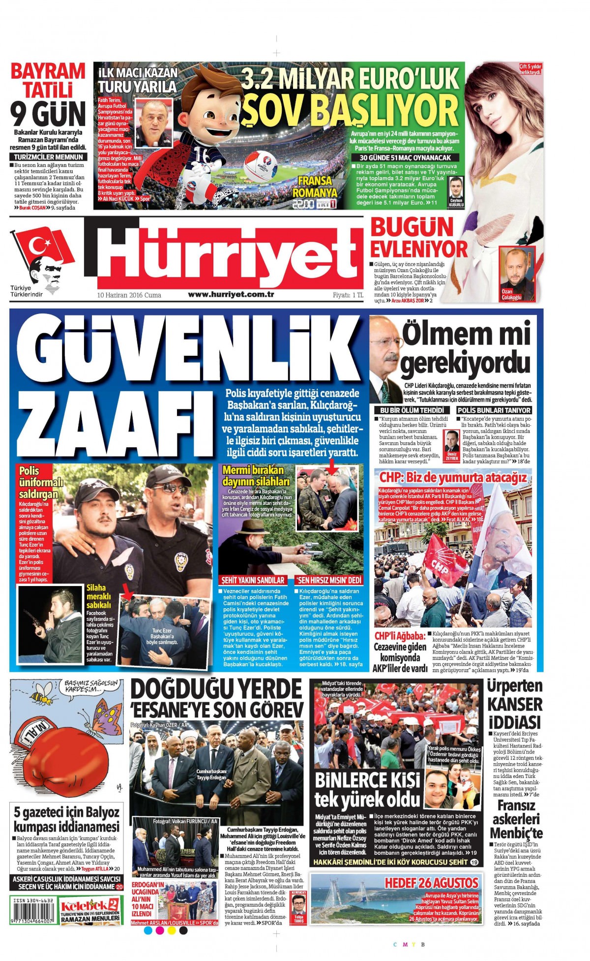 10 Haziran 2016 gazete manşetleri - 21