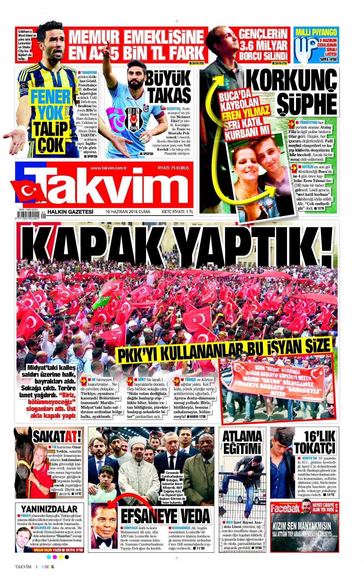 10 Haziran 2016 gazete manşetleri - 5