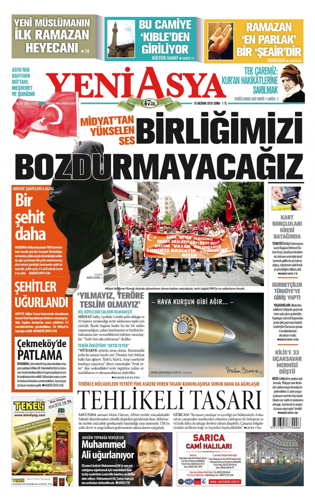 10 Haziran 2016 gazete manşetleri - 26